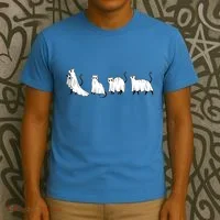 Funny Halloween Ghost Cats T-Shirt thumb 3