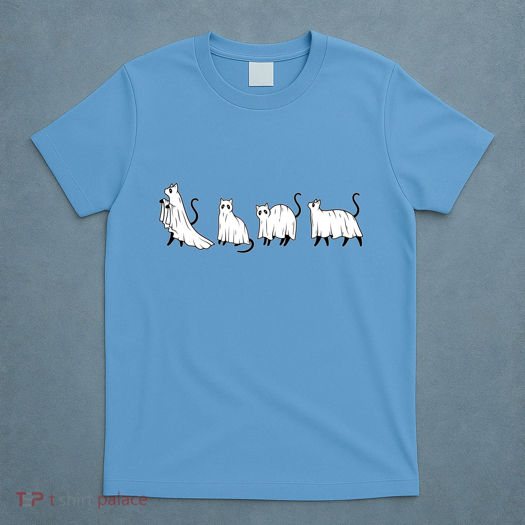 Funny Halloween Ghost Cats T-Shirt