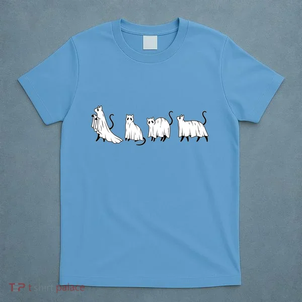Funny Halloween Ghost Cats T-Shirt