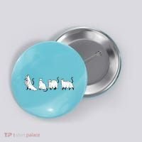 Funny Halloween Ghost Cats Button thumb 0
