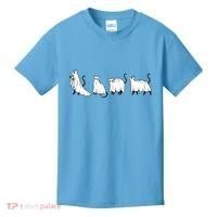 Funny Halloween Ghost Cats Kids T-Shirt thumb 0