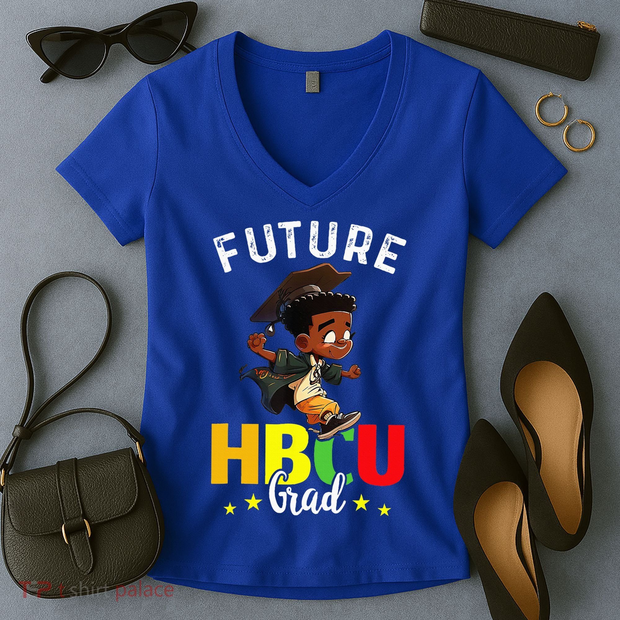 Future HBCU Grad Graduation HBCU Future College Student Women's V-Neck T-Shirt