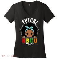 Future HBCU Grad Girl Graduation Historically Black College Women's V-Neck T-Shirt thumb 0
