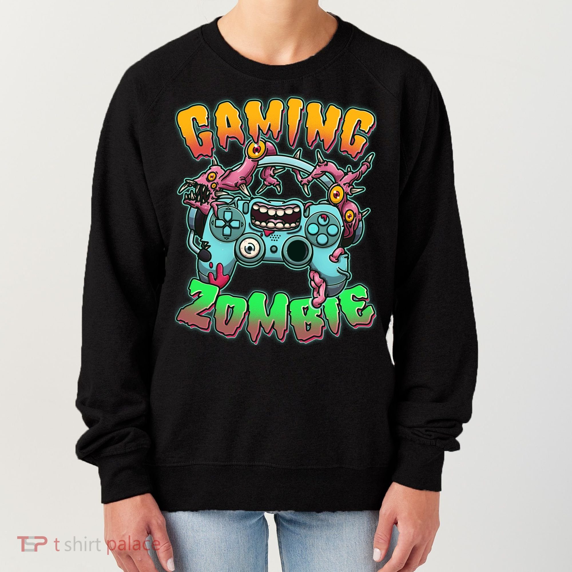 Funny Halloween Gaming Zombie Game Controller Women's Sweatshirt