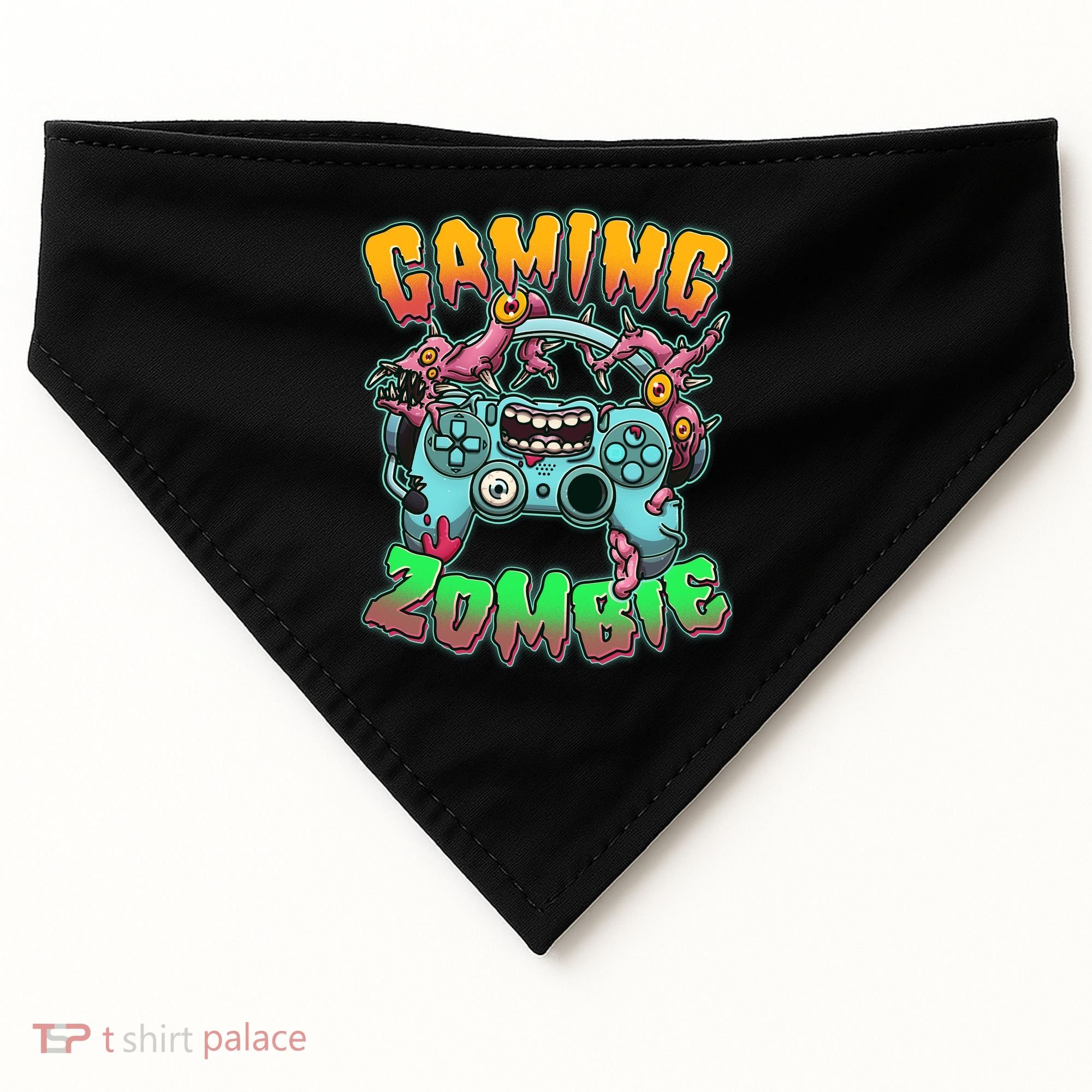 Funny Halloween Gaming Zombie Game Controller USA-Made Doggie Bandana