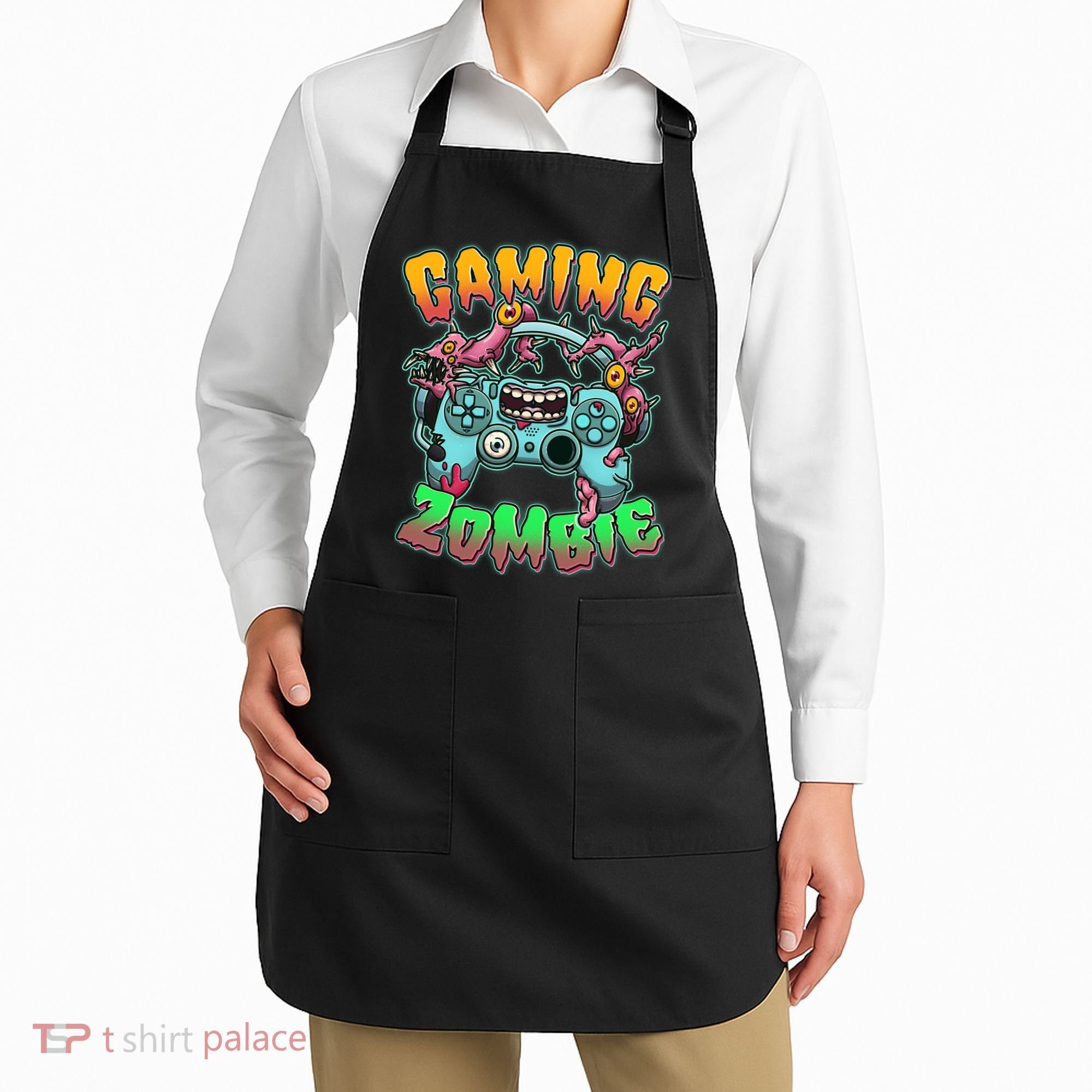 Funny Halloween Gaming Zombie Game Controller Apron