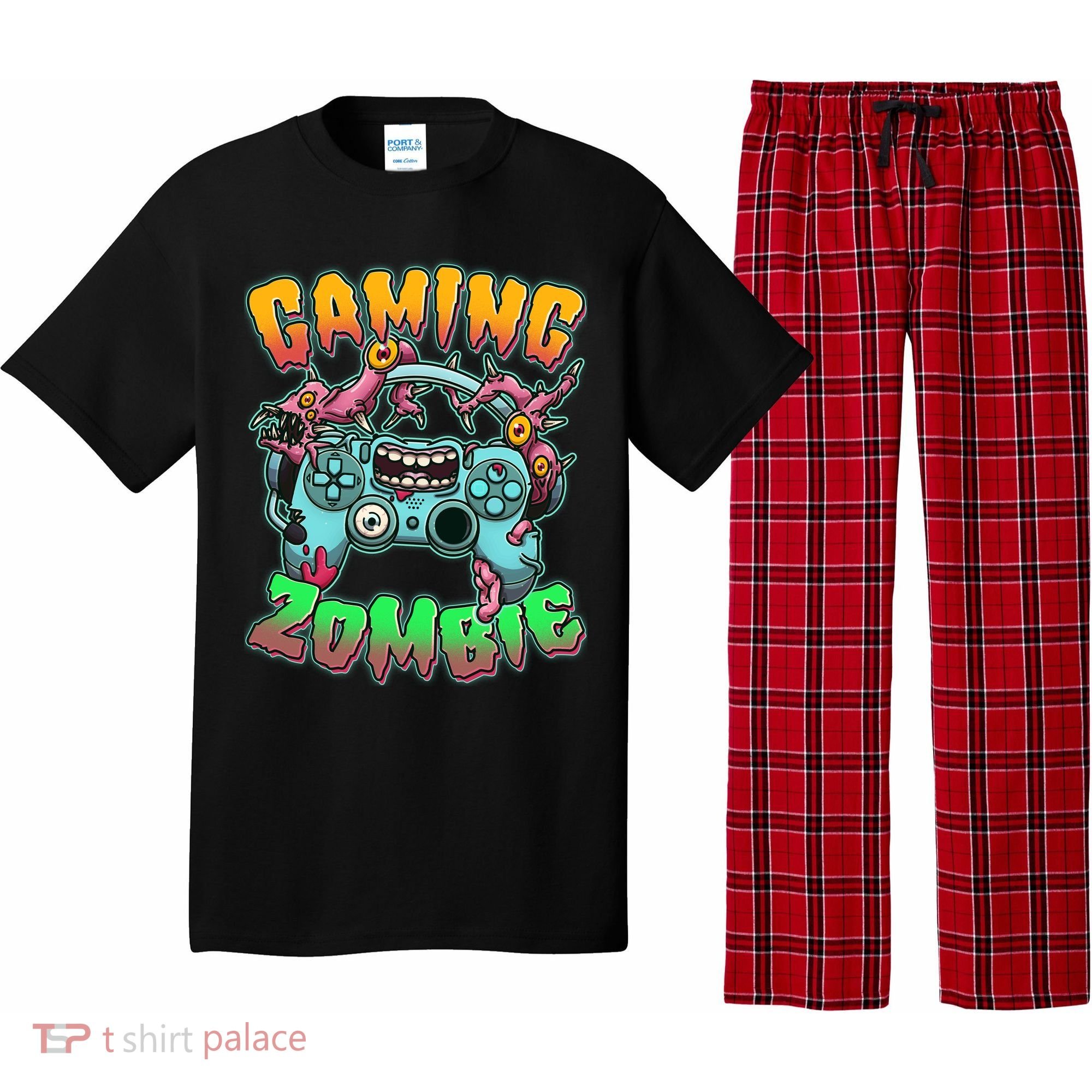 Funny Halloween Gaming Zombie Game Controller Pajama Set