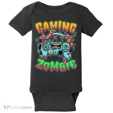 Funny Halloween Gaming Zombie Game Controller Baby Bodysuit