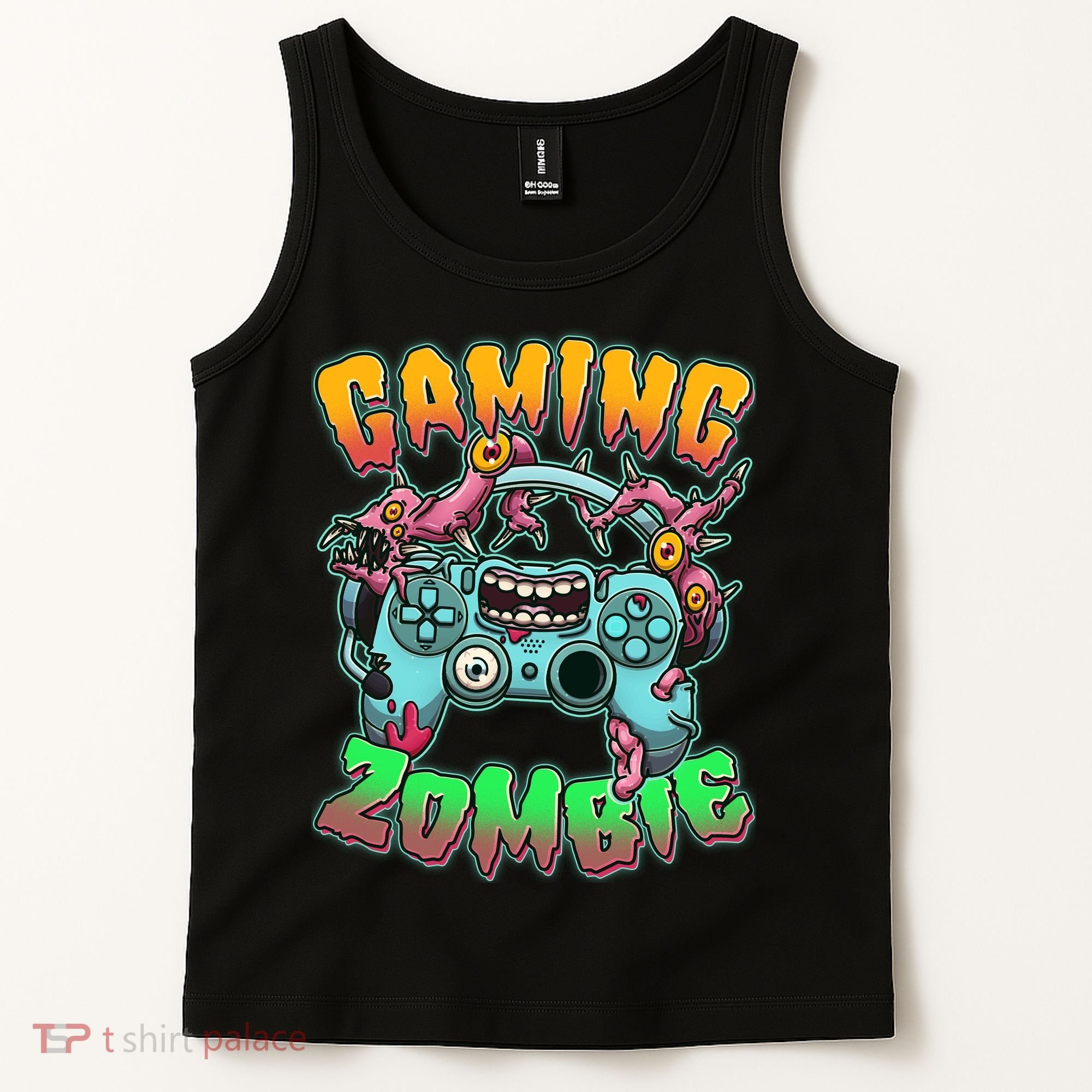 Funny Halloween Gaming Zombie Game Controller Tank Top