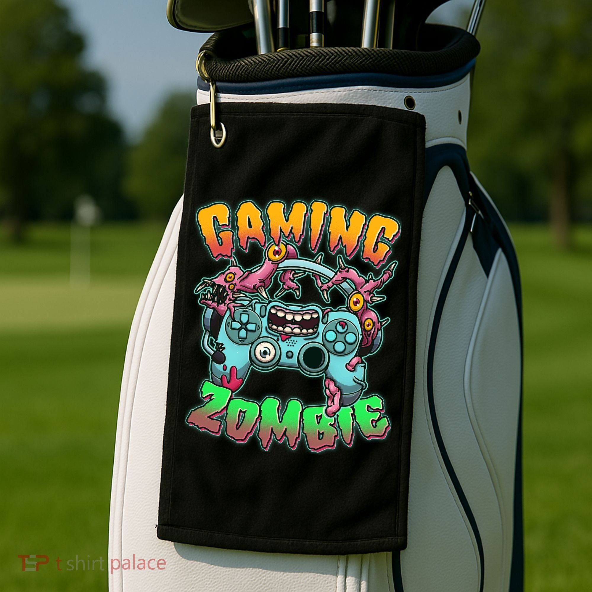 Funny Halloween Gaming Zombie Game Controller Golf Towel