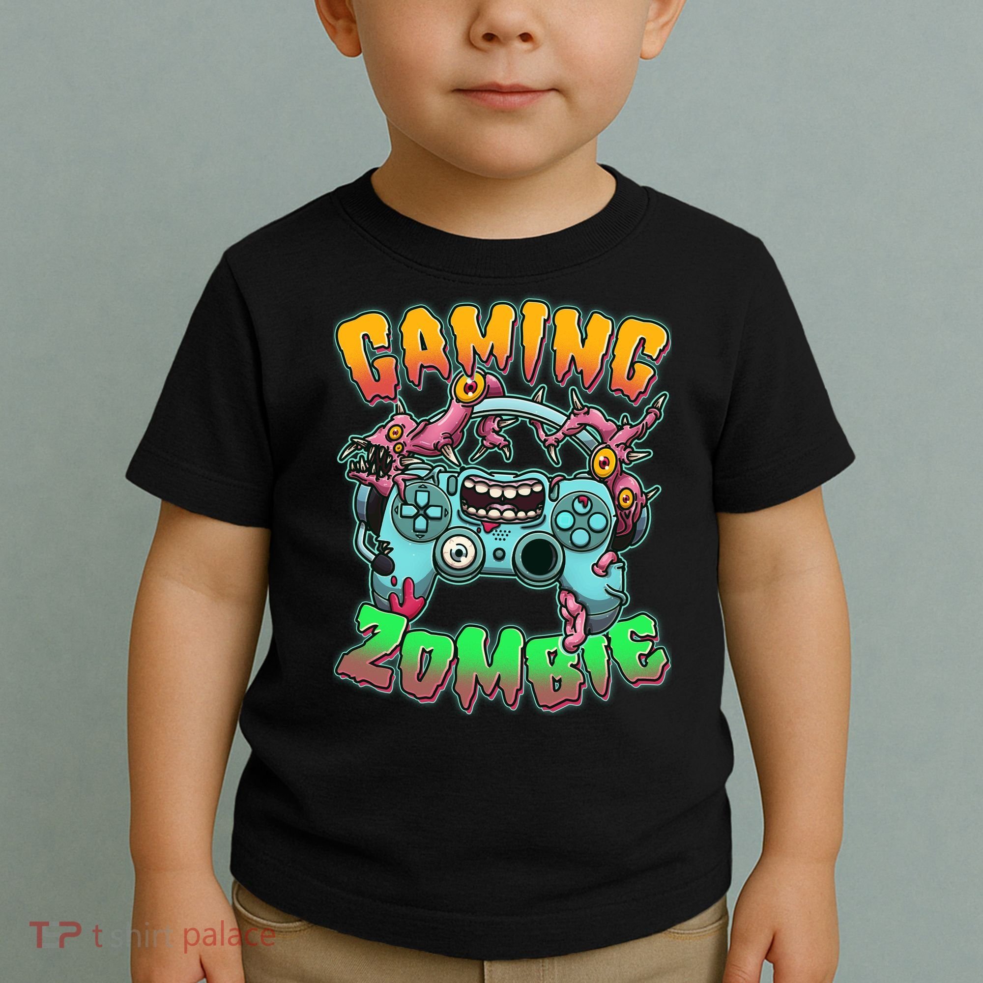 Funny Halloween Gaming Zombie Game Controller Toddler T-Shirt