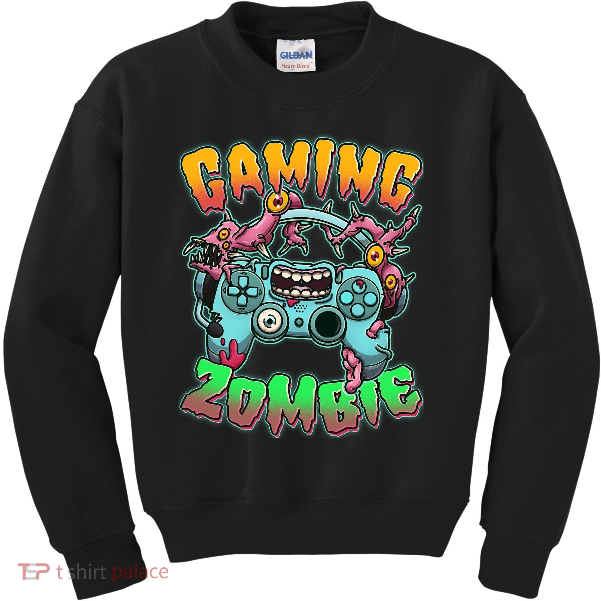 Funny Halloween Gaming Zombie Game Controller Kids Sweatshirt