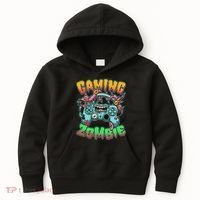 Funny Halloween Gaming Zombie Game Controller Kids Hoodie thumb 0
