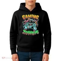 Funny Halloween Gaming Zombie Game Controller Kids Hoodie thumb 4