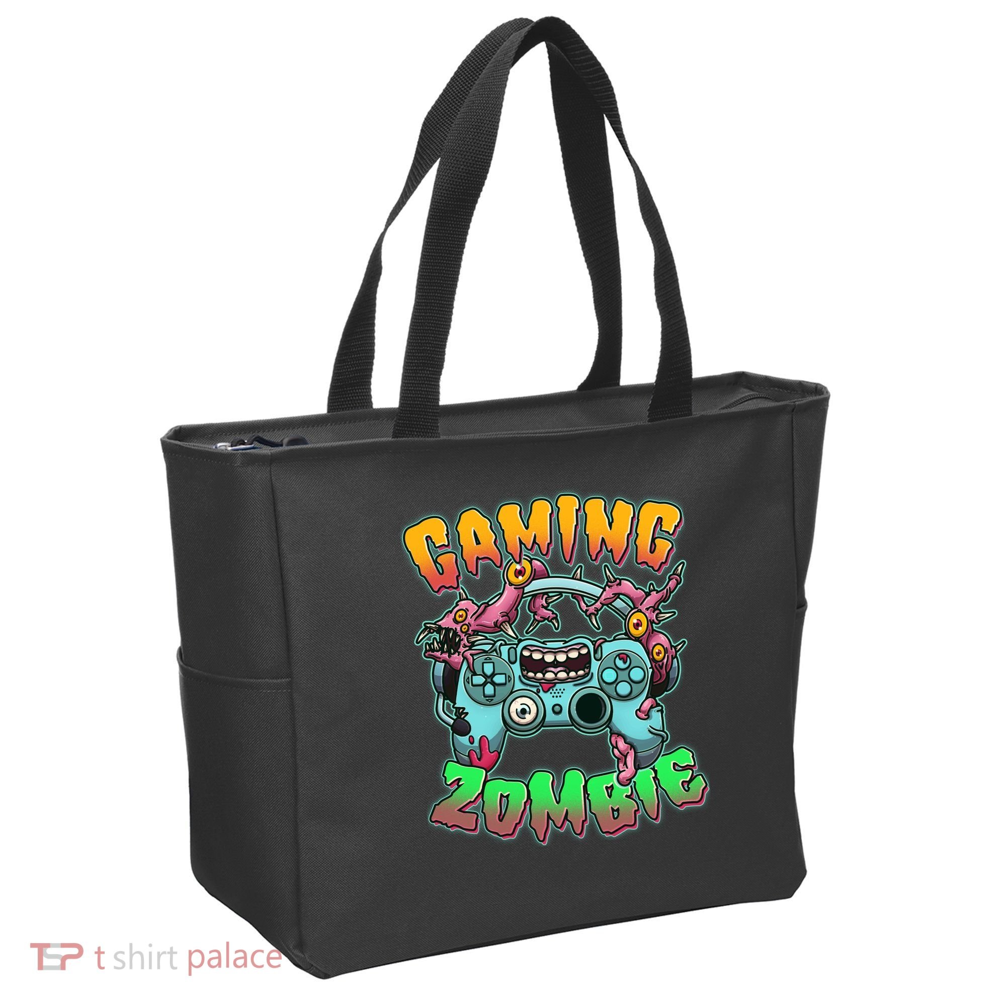 Funny Halloween Gaming Zombie Game Controller Tote Bag