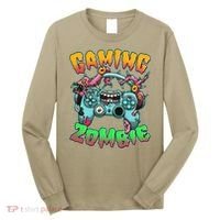 Funny Halloween Gaming Zombie Game Controller Long Sleeve Shirt thumb 0