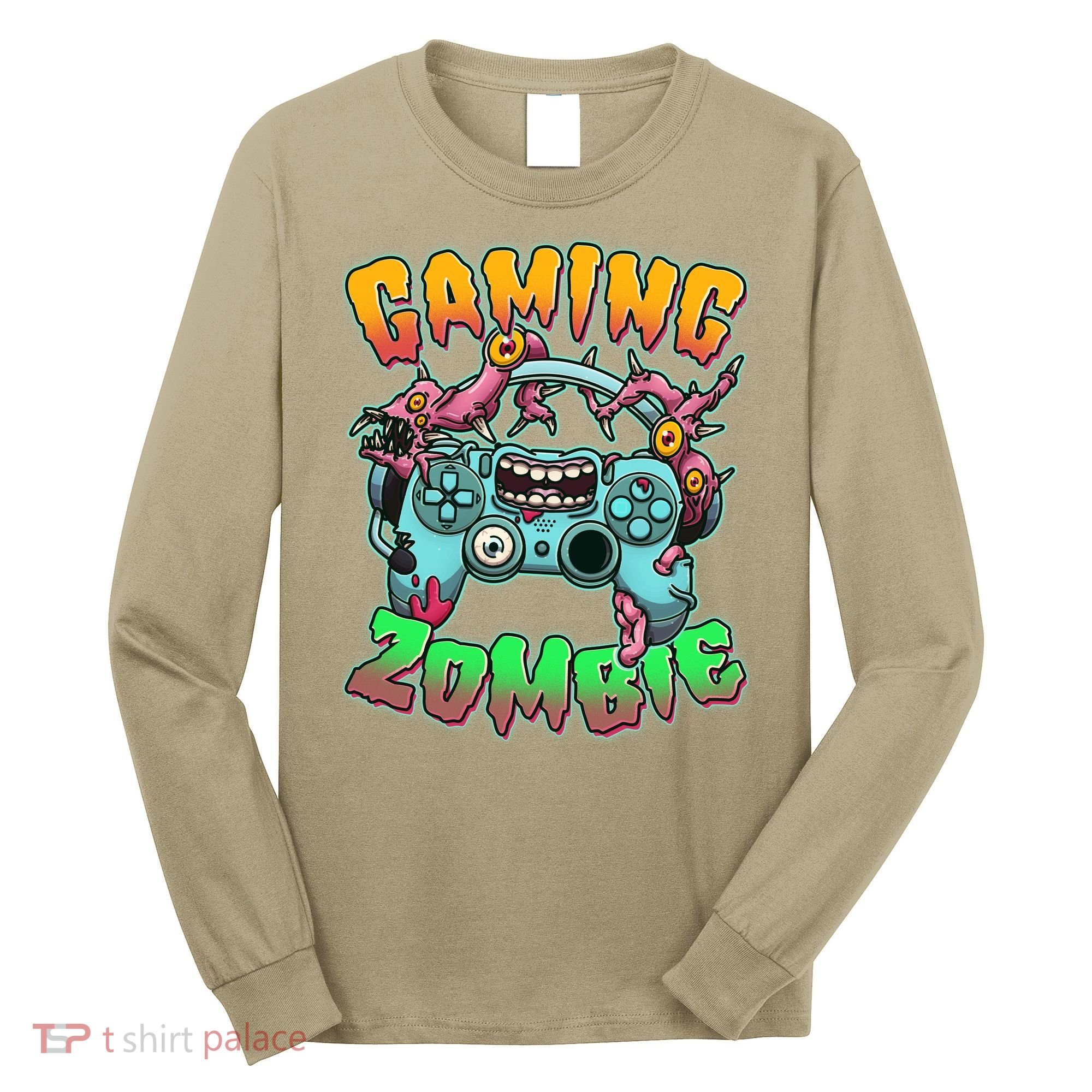 Funny Halloween Gaming Zombie Game Controller Long Sleeve Shirt