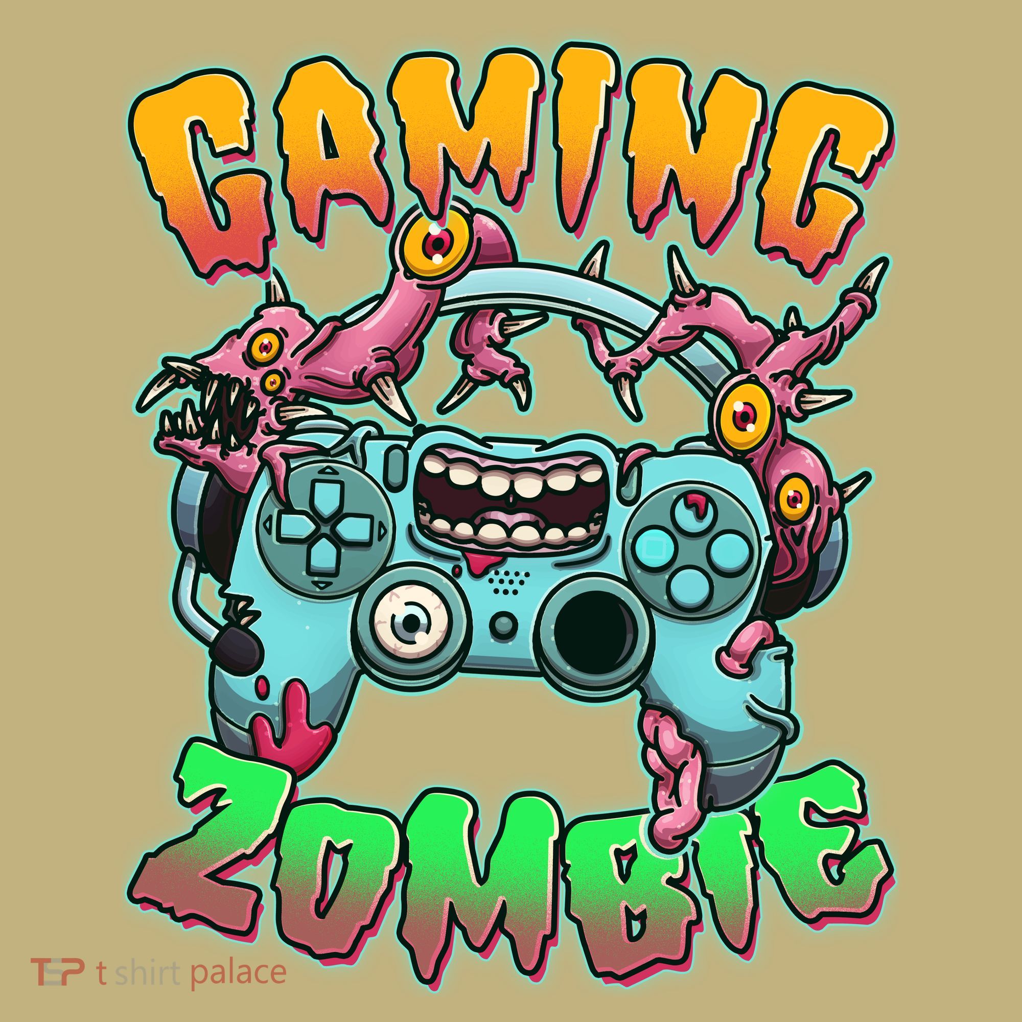 Funny Halloween Gaming Zombie Game Controller Long Sleeve Shirt