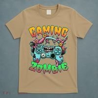 Funny Halloween Gaming Zombie Game Controller T-Shirt thumb 5