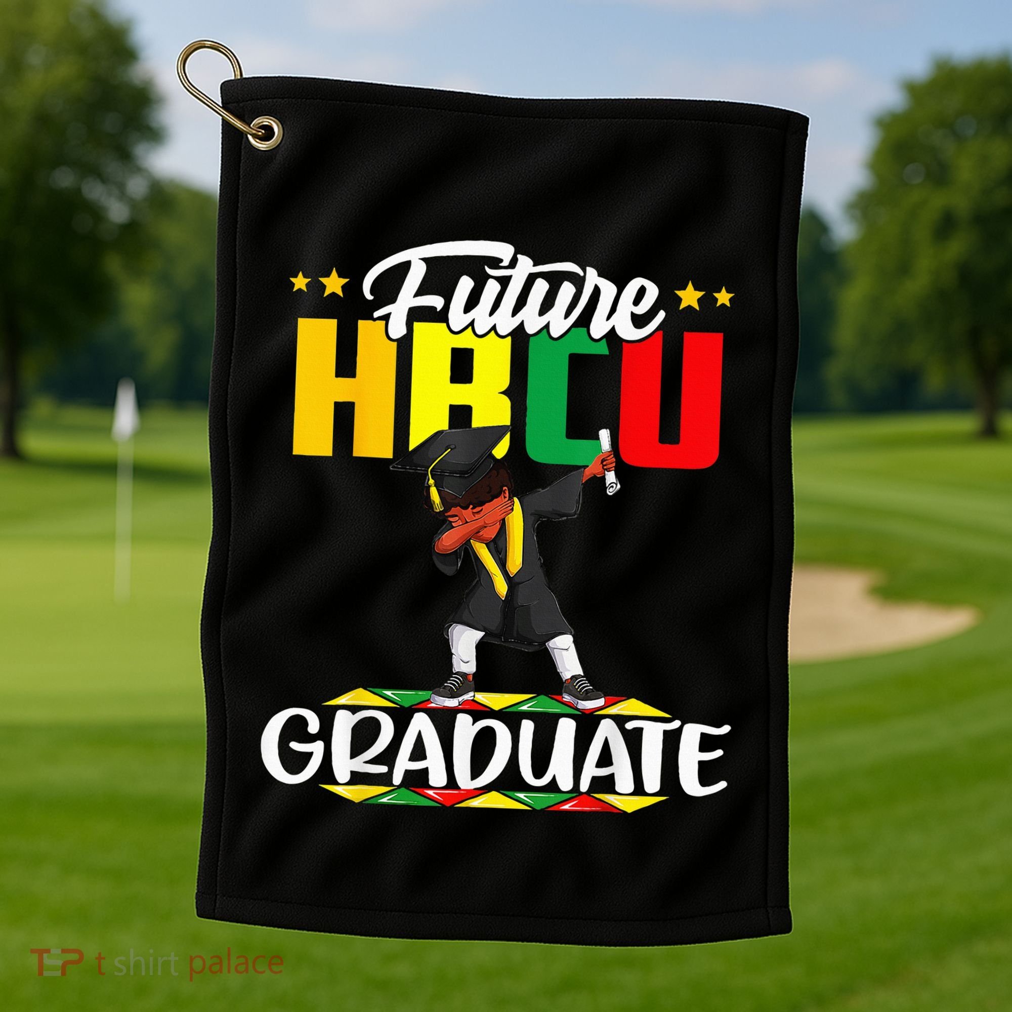 Future HBCU Graduate Afro Black College  Golf Towel