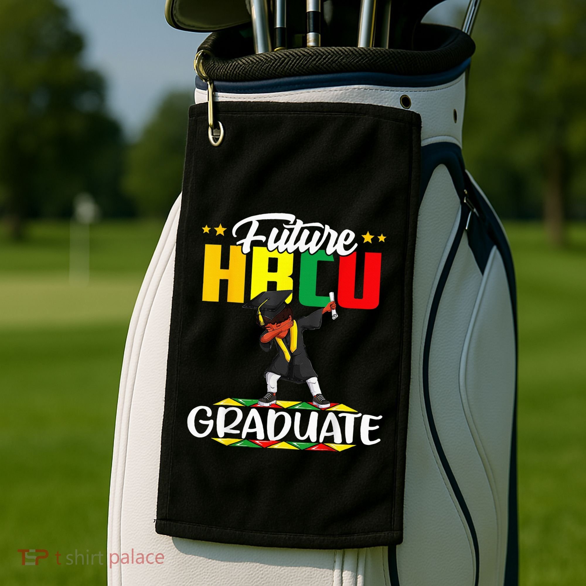 Future HBCU Graduate Afro Black College  Golf Towel