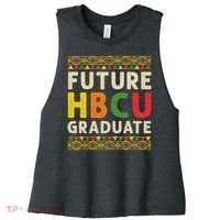 Future Hbcu Graduate Black College Graduation Student Grad Women's Racerback Cropped Tank thumb 0