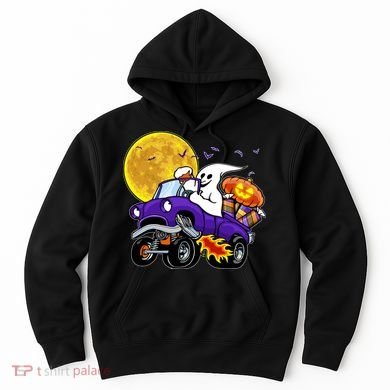 Funny Halloween Ghost Muscle Car Hoodie