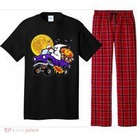 Funny Halloween Ghost Muscle Car Pajama Set thumb 0