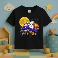 Funny Halloween Ghost Muscle Car Toddler T-Shirt thumb 3