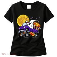 Funny Halloween Ghost Muscle Car Women's T-Shirt thumb 0