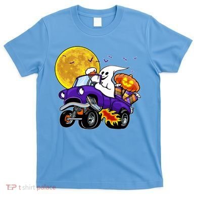 Funny Halloween Ghost Muscle Car T-Shirt