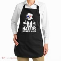 Funny Haters Gonna Hate President Donald Trump Middle Finger Apron thumb 2