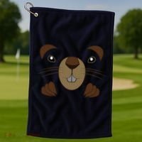 Funny Happy Groundhog Day Toddler Golf Towel thumb 1