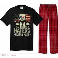 Funny Haters Gonna Hate President Donald Trump Middle Finger Pajama Set thumb 0