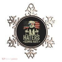 Funny Haters Gonna Hate President Donald Trump Middle Finger Ornament thumb 0