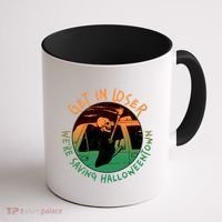 Funny Halloween Get In Loser We're Saving Halloweentown Grim Reaper Skeleton Coffee Mug thumb 1