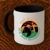 Funny Halloween Get In Loser We're Saving Halloweentown Grim Reaper Skeleton Coffee Mug thumb 2