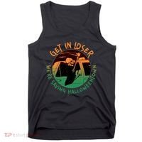 Funny Halloween Get In Loser We're Saving Halloweentown Grim Reaper Skeleton Tank Top thumb 0