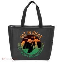 Funny Halloween Get In Loser We're Saving Halloweentown Grim Reaper Skeleton Tote Bag thumb 0