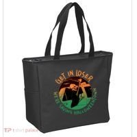 Funny Halloween Get In Loser We're Saving Halloweentown Grim Reaper Skeleton Tote Bag thumb 2