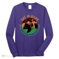 Funny Halloween Get In Loser We're Saving Halloweentown Grim Reaper Skeleton Long Sleeve Shirt thumb 0