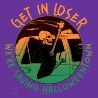 Funny Halloween Get In Loser We're Saving Halloweentown Grim Reaper Skeleton Visor thumb 3