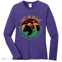 Funny Halloween Get In Loser We're Saving Halloweentown Grim Reaper Skeleton Women's Long Sleeve Shirt thumb 0