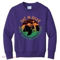 Funny Halloween Get In Loser We're Saving Halloweentown Grim Reaper Skeleton Kids Sweatshirt thumb 0