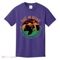 Funny Halloween Get In Loser We're Saving Halloweentown Grim Reaper Skeleton Kids T-Shirt thumb 0