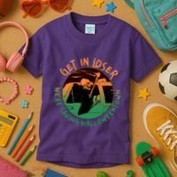 Funny Halloween Get In Loser We're Saving Halloweentown Grim Reaper Skeleton Kids T-Shirt thumb 3