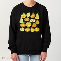 Funny Halloween Glowing Jackolantern Pumpkin Faces Women's Sweatshirt thumb 0