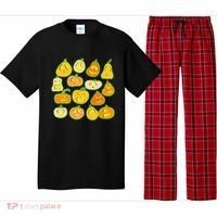 Funny Halloween Glowing Jackolantern Pumpkin Faces Pajama Set thumb 0