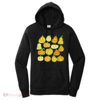 Funny Halloween Glowing Jackolantern Pumpkin Faces Women's Hoodie thumb 0