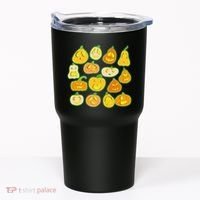 Funny Halloween Glowing Jackolantern Pumpkin Faces Tumbler thumb 0